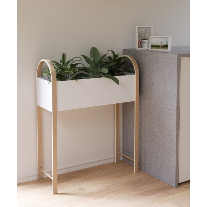 BELLWOOD jardinière Blanc naturel