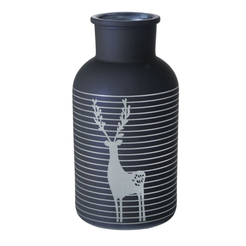 BLACKY Vase de Noel ligné